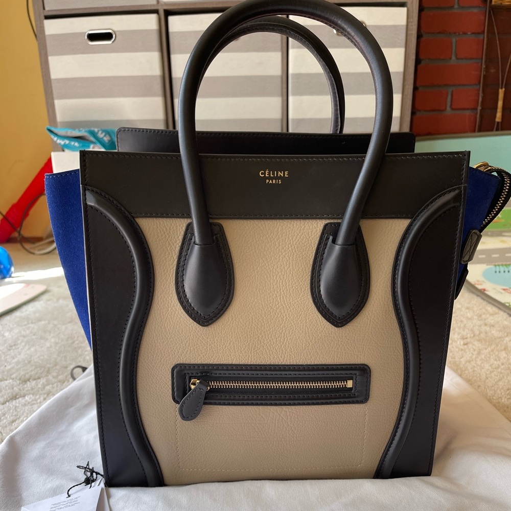Celine micro tricolor luggage bag